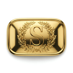 Gold Belt Buckle with Letter S &ndash; Vintage Style Accessory