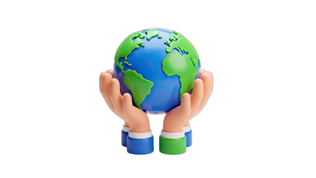 Hands Holding Earth Globe: Protecting Our Planet Concept - Powered by Adobe