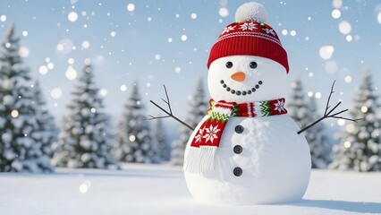 Obraz premium snowman in the snow