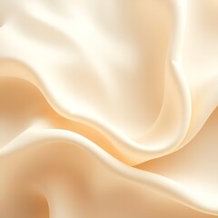 Luxurious flowing champagne silk fabric texture abstract background with soft elegant creamy waves and light © Samina