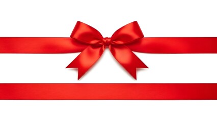 red bow on white background
