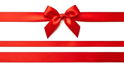 red bow on white background