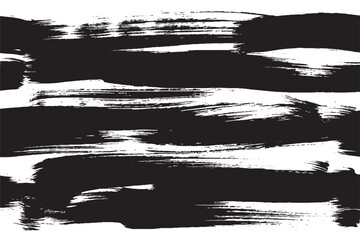 Abstract Black Brush Stroke Texture on White Background