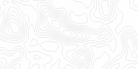 White wave paper curved reliefs abstract background, Abstract topographic contours map background. Black and white lines seamless Topographic map patterns, topography line map. © Elana