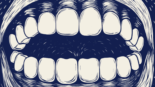 Circular Lines Around Mouth Representing Rumination Disorder