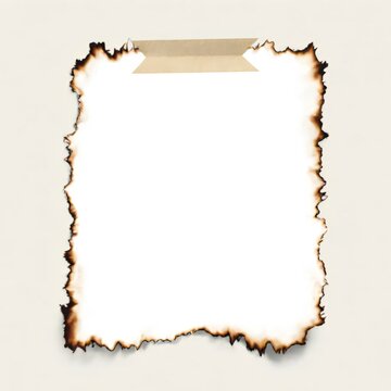 burnt paper frame
