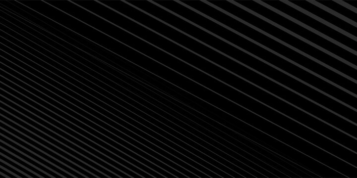 Black oblique straight line background. Masculine dark linear abstract wallpaper. Elegant luxury striped gradient texture. Modern abstract Grey diagonal lines backdrop. Vector