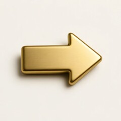 3d golden arrow button