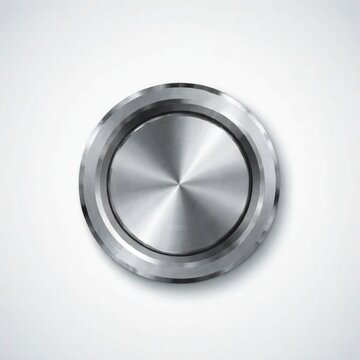 close up of a metal button