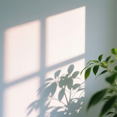 empty frame with green leaves