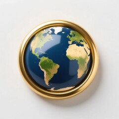 globe on a white background