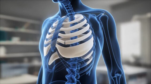 Medical Anatomy Animation of the Aging Skeletal System with Realistic Senior Bone Structure