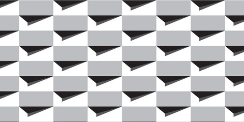 Abstract geometric pattern design background vector. The wallpaper design has a triangular shape using black and gray