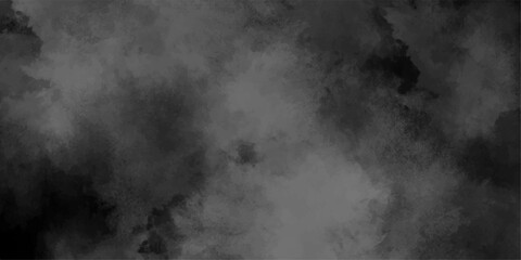 Fototapeta premium Black and gray smoke aquarelle smudge illustration smooth grungy smokey light pastel colors ink glow. White Black fog effect transparent smoke isolated dark dramatic sky with black stormy clouds. 