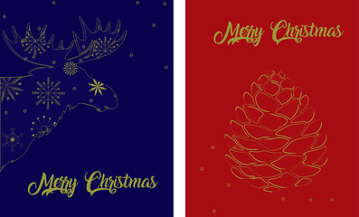 Chrisrmas cards vector design greetings seasons greeting card luxury