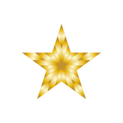 Obraz premium Star geometric gold symbol