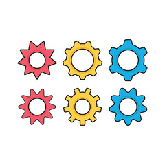 Gear icon vector design template