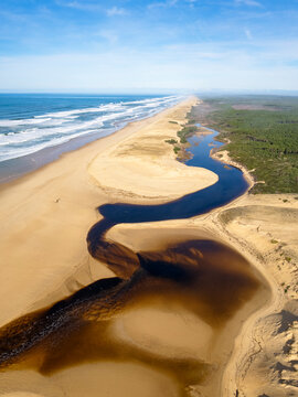 Vue a&eacute;rienne du Courant d'Huchet