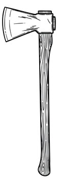 Hand drawn axe illustration