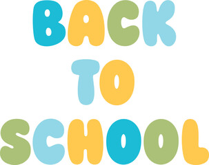 Colorful back to school set featuring vibrant fridge magnets for children's t-shirts, hoodies, mugs and school education with a colorful alphabet of letters isolated on white