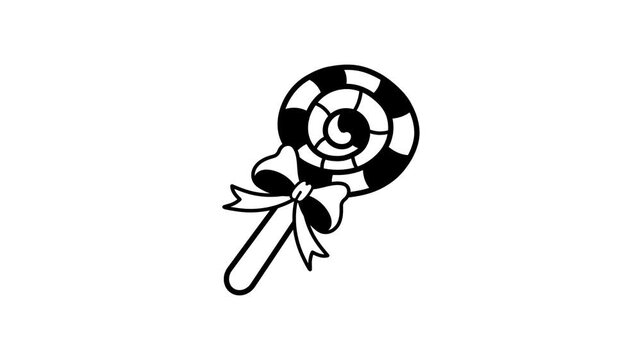 Spiral lollipop animated icon design, vector of confectionery item in trendy style
