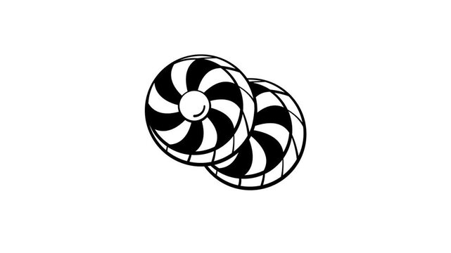 Spiral candy animated icon design, vector of confectionery item in trendy style
