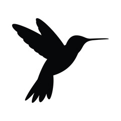 Hummingbird silhouette in flight