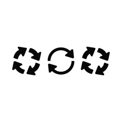 Recycle symbol icons set