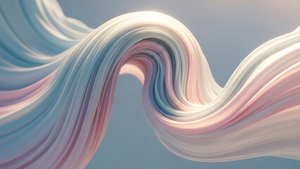 Soft pastel waves flowing gently in abstract design
