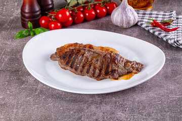 Grilled gourmet rib-eye beef steak