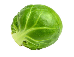 Fototapeta premium Fresh Green Brussels Sprouts on transparent background