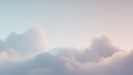 Serene sky with fluffy clouds