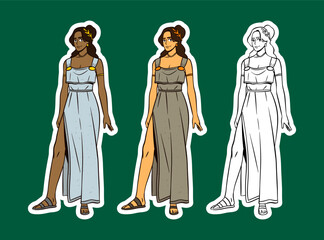 Ancient Greek and Roman Inspired Female Figures