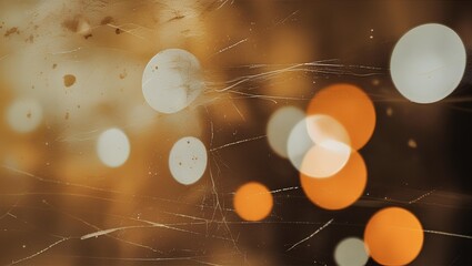 Golden Bokeh Lights with Sparkling Particles &ndash; Warm Abstract Festive Background