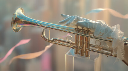 Vibrant trumpet performance at Cape Town Minstrel Carnival, Kaapse Klopse, South Africa