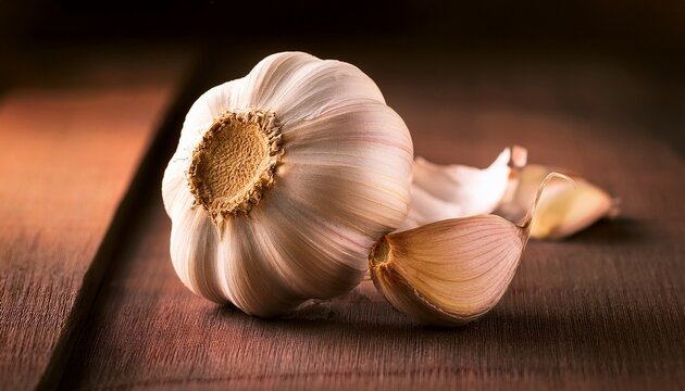 close up of a head of garlic