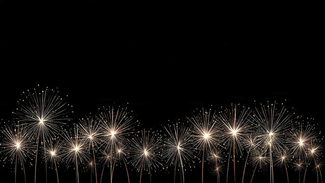 fireworks in the night sky - Powered by Adobe