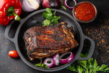 Slow Roasted Pork Belly In Cast Iron Pan