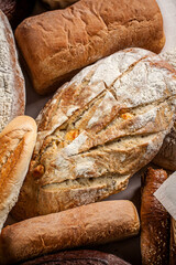 Artisan Bread Loaf Assortment On Table