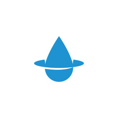 drop blue water planet design simple logo vector