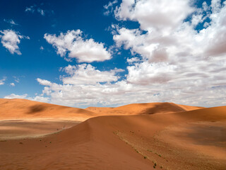 Sand dunes in the spectacular Sossusvlei landscape.