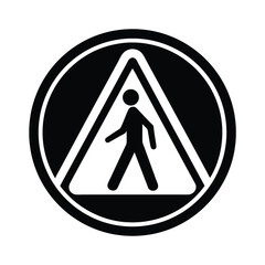 Pedestrian Crossing Road Safety Icon