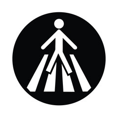 Pedestrian Crosswalk Traffic Icon