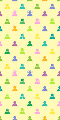 Colorful Seamless Pattern of Diverse Avatars, Texture