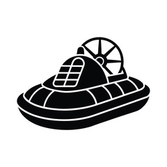 Personal Hovercraft Transport Background Icon