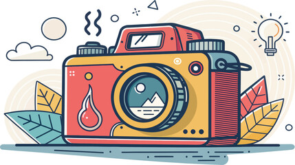 Minimal Bold Lines Thermographic Camera Icon Vector