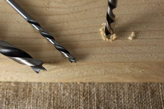 close up of drill bits