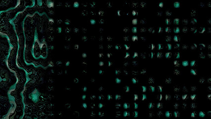 Abstract glowing patterns in dark background