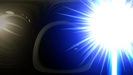 Bright sunburst through sunglasses