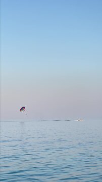 Hurghada, Egypt - November 5, 2025: View of the Red Sea from the pier: nature, sea, sun, clear water.